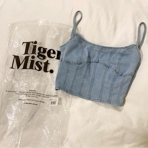 ✨ TIGER MIST DENIM CROP TOP ✨
